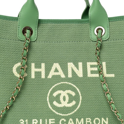 Mixed Fibers Small Deauville Tote Green