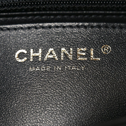 Lambskin Quilted Mini Rectangular Flap Black