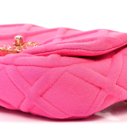 Jersey Quilted Chanel 19 Waist Bag Pink