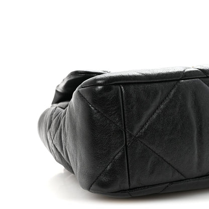 Goatskin Quilted Large Chanel 19 Flap Black