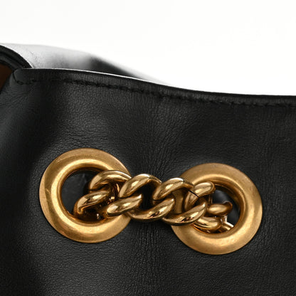 Calfskin Matelasse Medium GG Marmont Shoulder Bag Black
