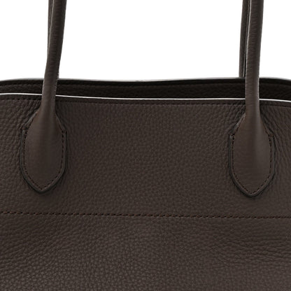 Grained Calfskin Margaux Shoulder 12 Deep Brown