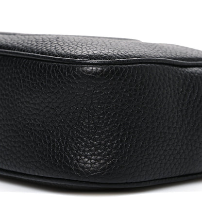 Pebbled Calfskin Mini Soho Disco Bag Black