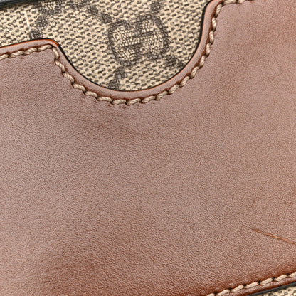 GG Supreme Monogram Calfskin Small Padlock Shoulder Bag Beige Black Cuir