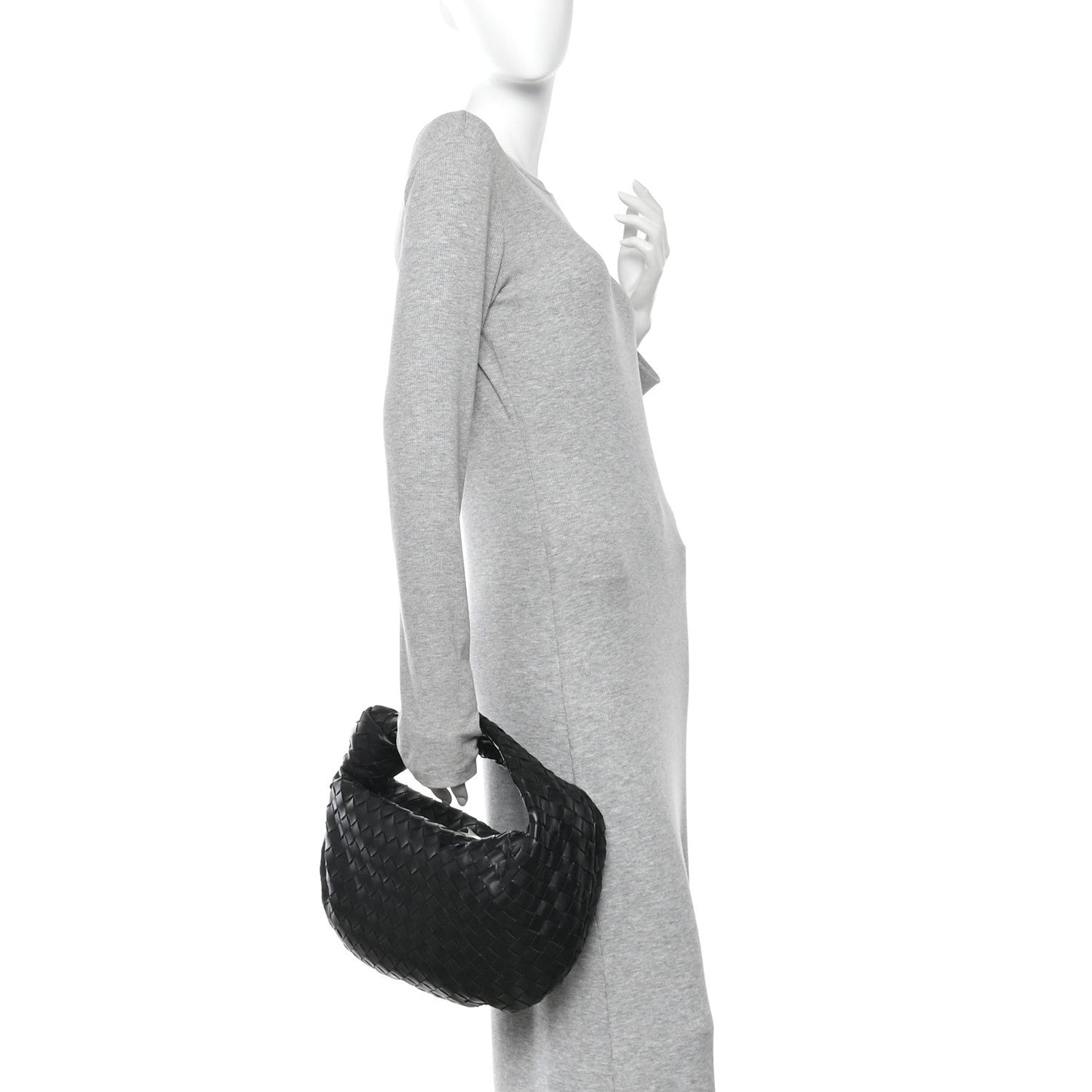 Nappa Intrecciato Teen Jodie Hobo Black