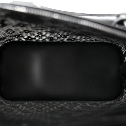 Patent Calfskin Laced Monogram Alma PM Black
