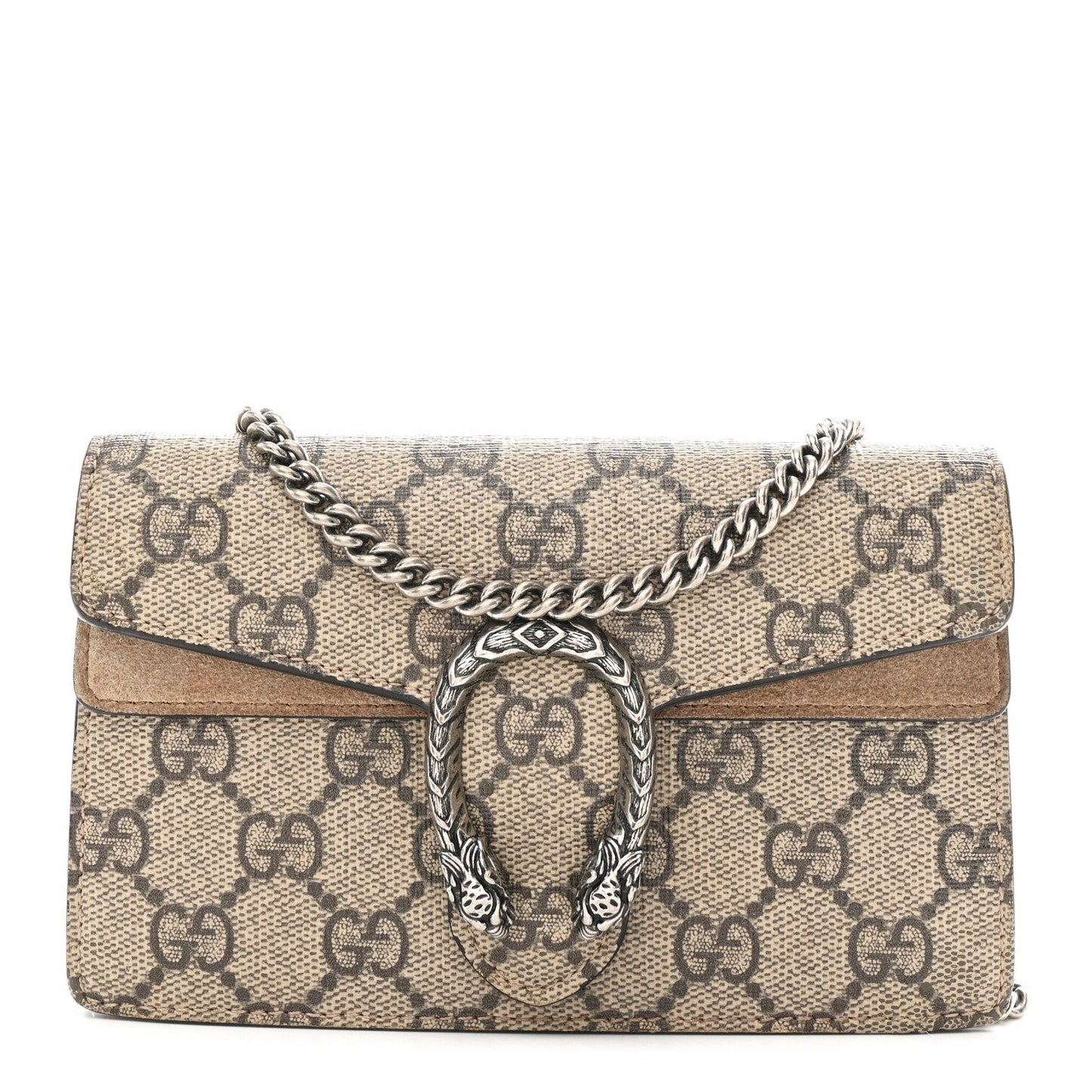 GG Supreme Monogram Super Mini Dionysus Shoulder Bag Taupe
