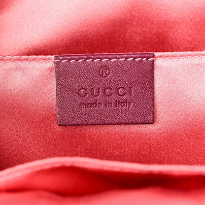Velvet Matelasse GG Marmont Dome Backpack Fuchsia Violet Cyclamen