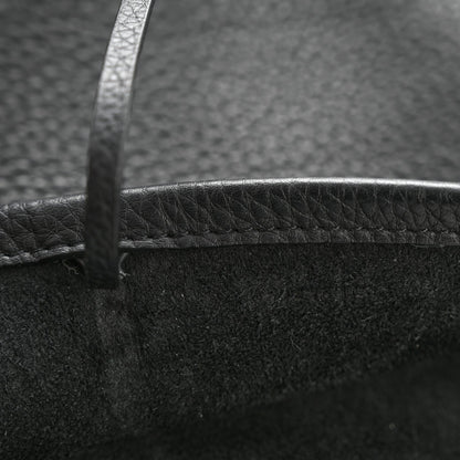 Grained Calfskin Medium N/S Park Tote Black