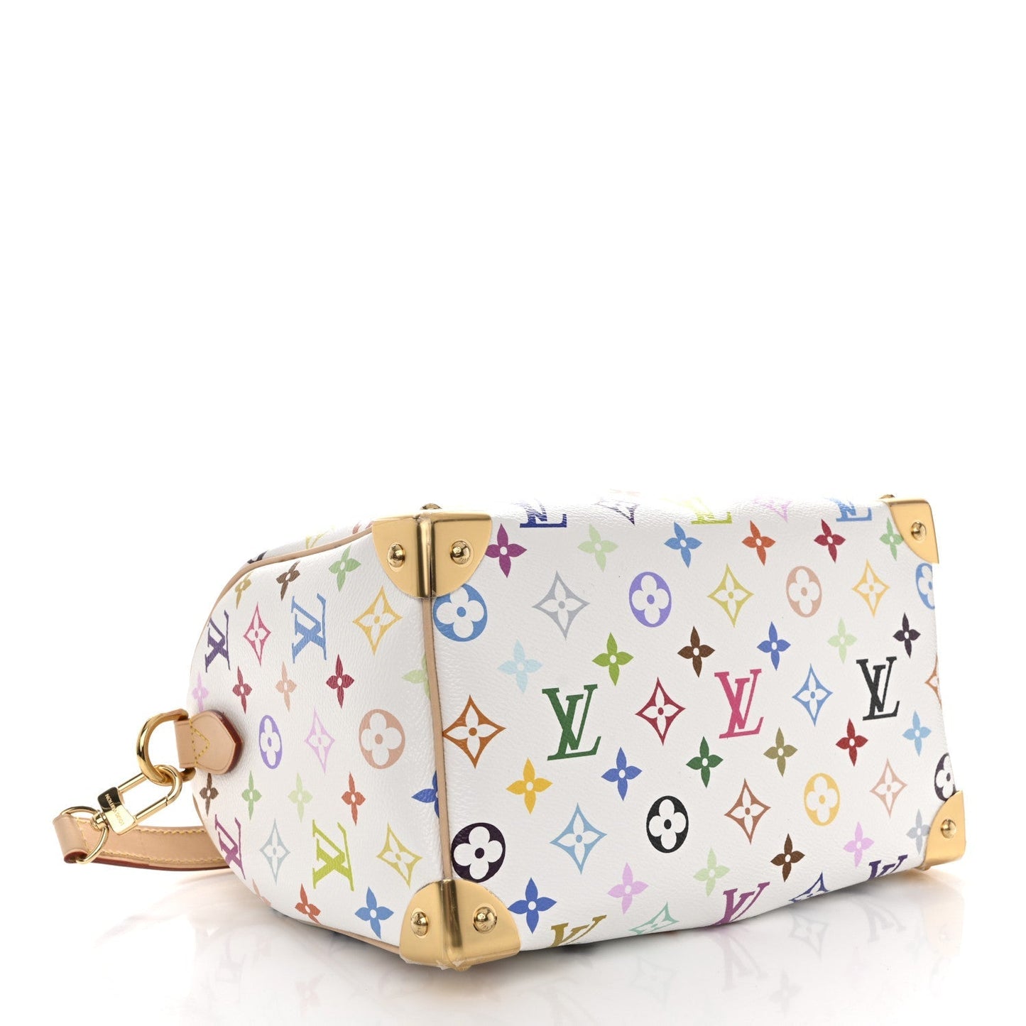 LV X TM Monogram Multicolor Speedy Bandouliere 25 White