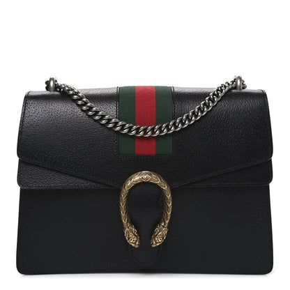 Calfskin Web Small Dionysus Shoulder Bag Black