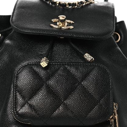 Caviar Quilted Mini Business Affinity Backpack Black