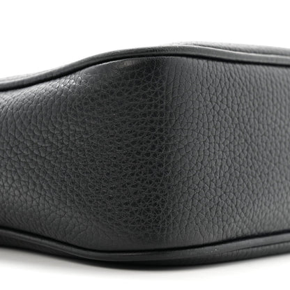 Pebbled Calfskin Small Soho Disco Bag Black