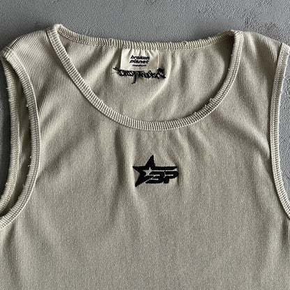 Broken P Mens Washed Ribbde Tank Top