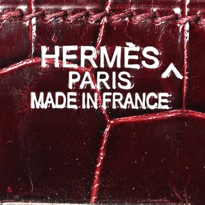 Shiny Porosus Crocodile Birkin 35 Bourgogne