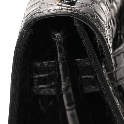 Shiny Alligator Kelly Sellier 32 Black