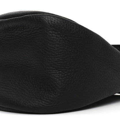 Grained Calfskin Small Slouchy Banana Bag Dark Brown