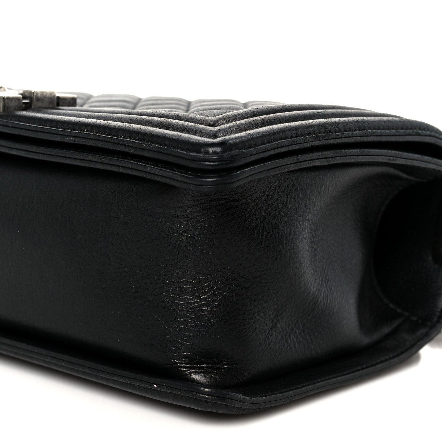 Calfskin Quilted Medium Boy Flap Black