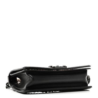 PVC Thread Woven Medium Boy Flap Black