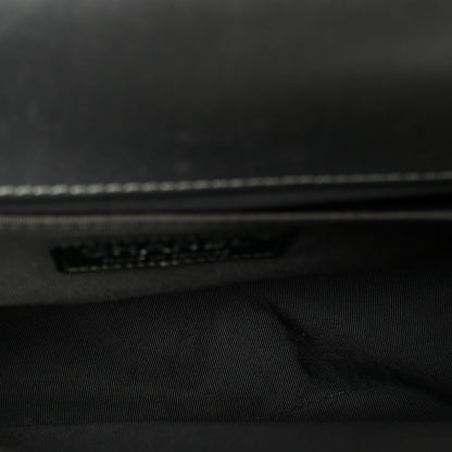Tweed Metallic Lambskin Medium Boy Flap Silver