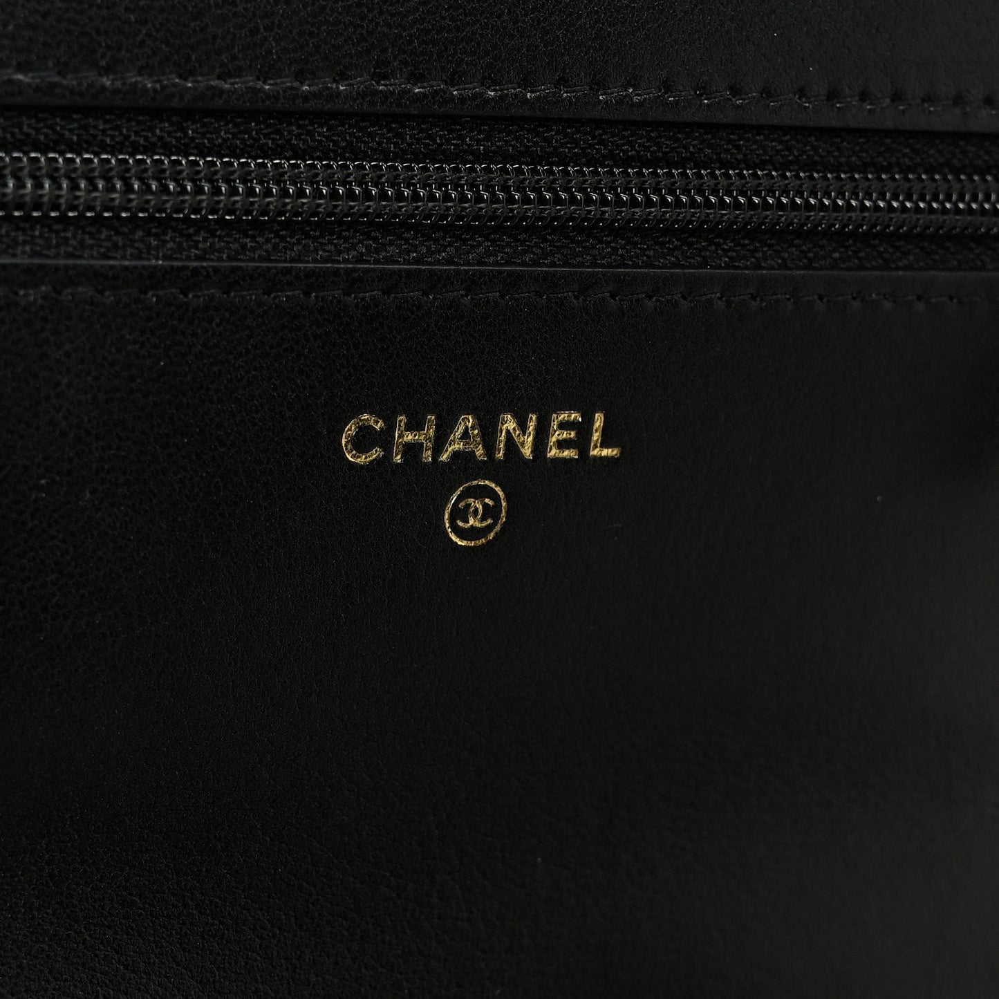 Lambskin Quilted Chanel 19 Wallet On Chain WOC Black