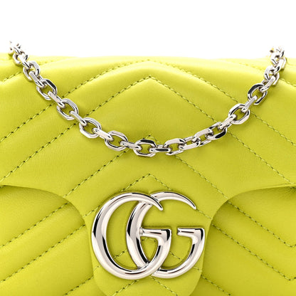 Lambskin Matelasse Mini GG Marmont Shoulder Bag Firefly