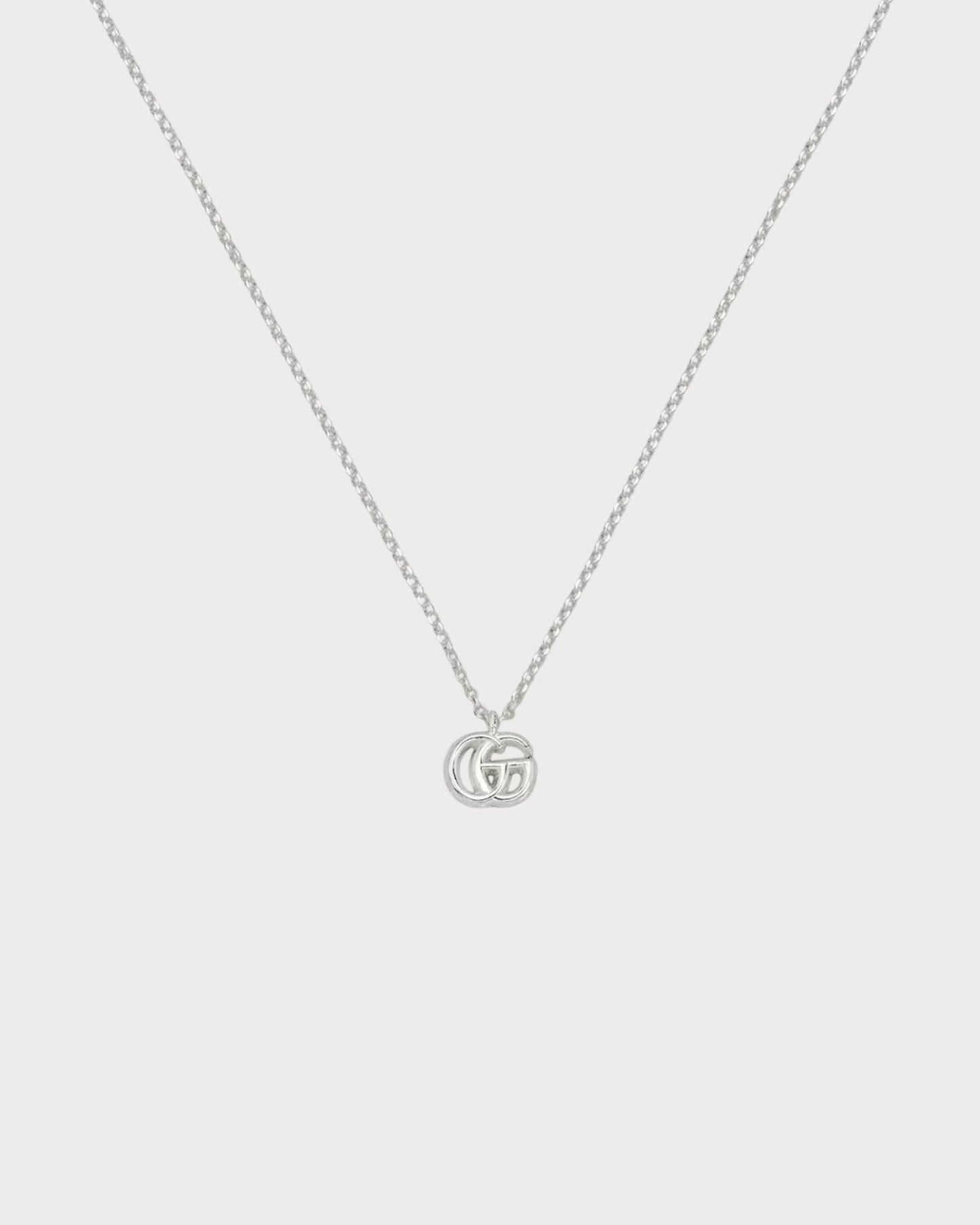 GUCCI GG Marmont Pendant Necklace Metal(Silver)