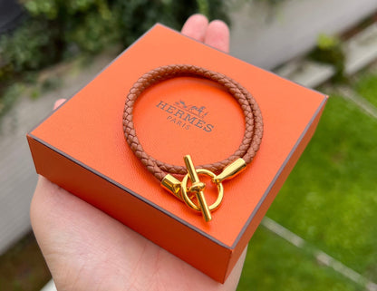 HERMES Double Tour Bracelet Swift Leather(Many)