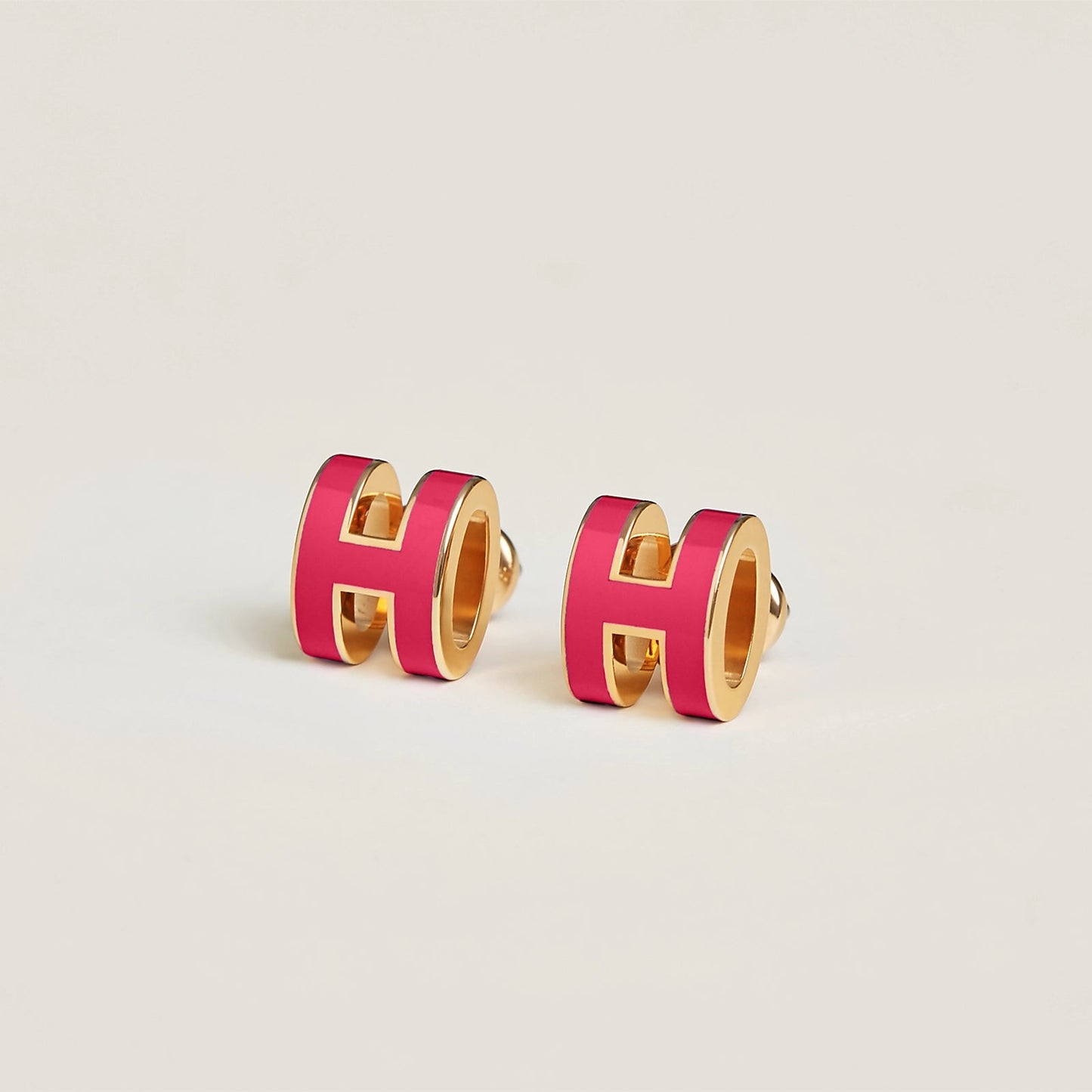 HERMES Gold Pop H Earrings Metal(Many/Gold)