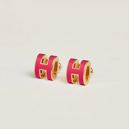 HERMES Gold Pop H Earrings Metal(Many/Gold)