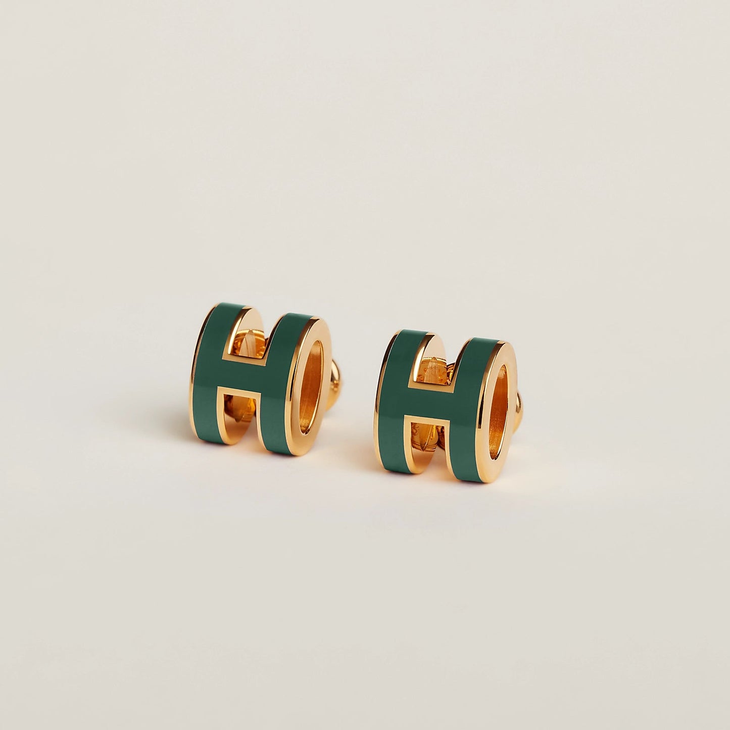 HERMES Gold Pop H Earrings Metal(Many/Gold)
