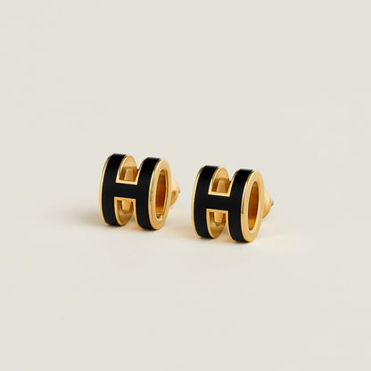 HERMES Gold Pop H Earrings Metal(Many/Gold)