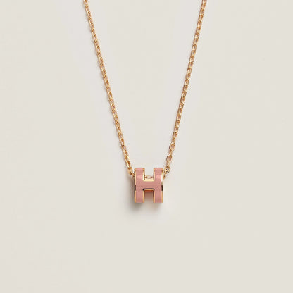 HERMES Gold Pop H Necklace Metal(Mini/Many)
