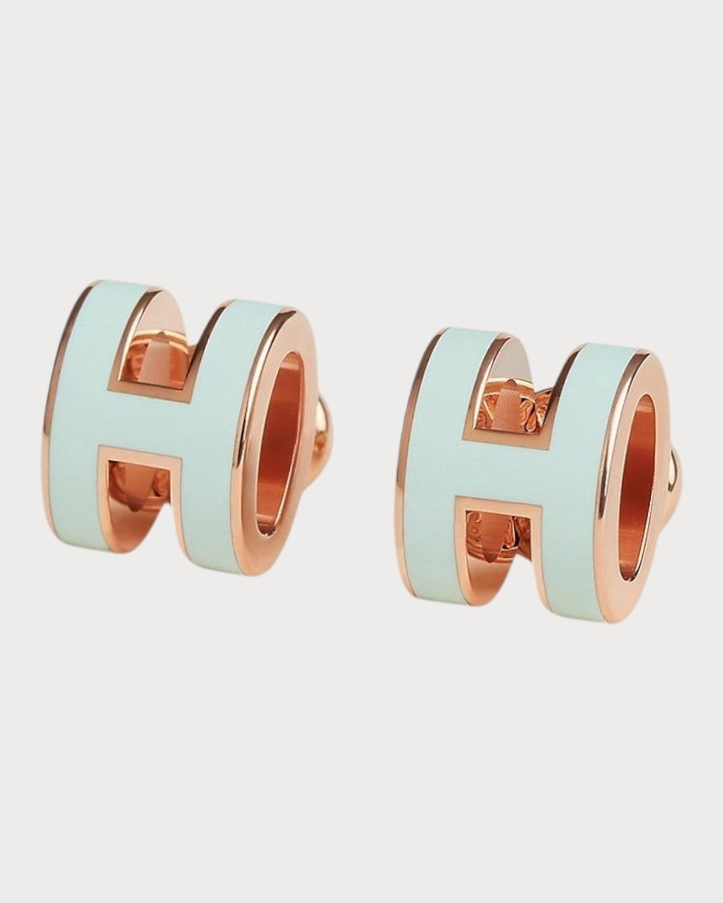 HERMES Rose Gold Pop H Earrings Metal(Mini/Many)