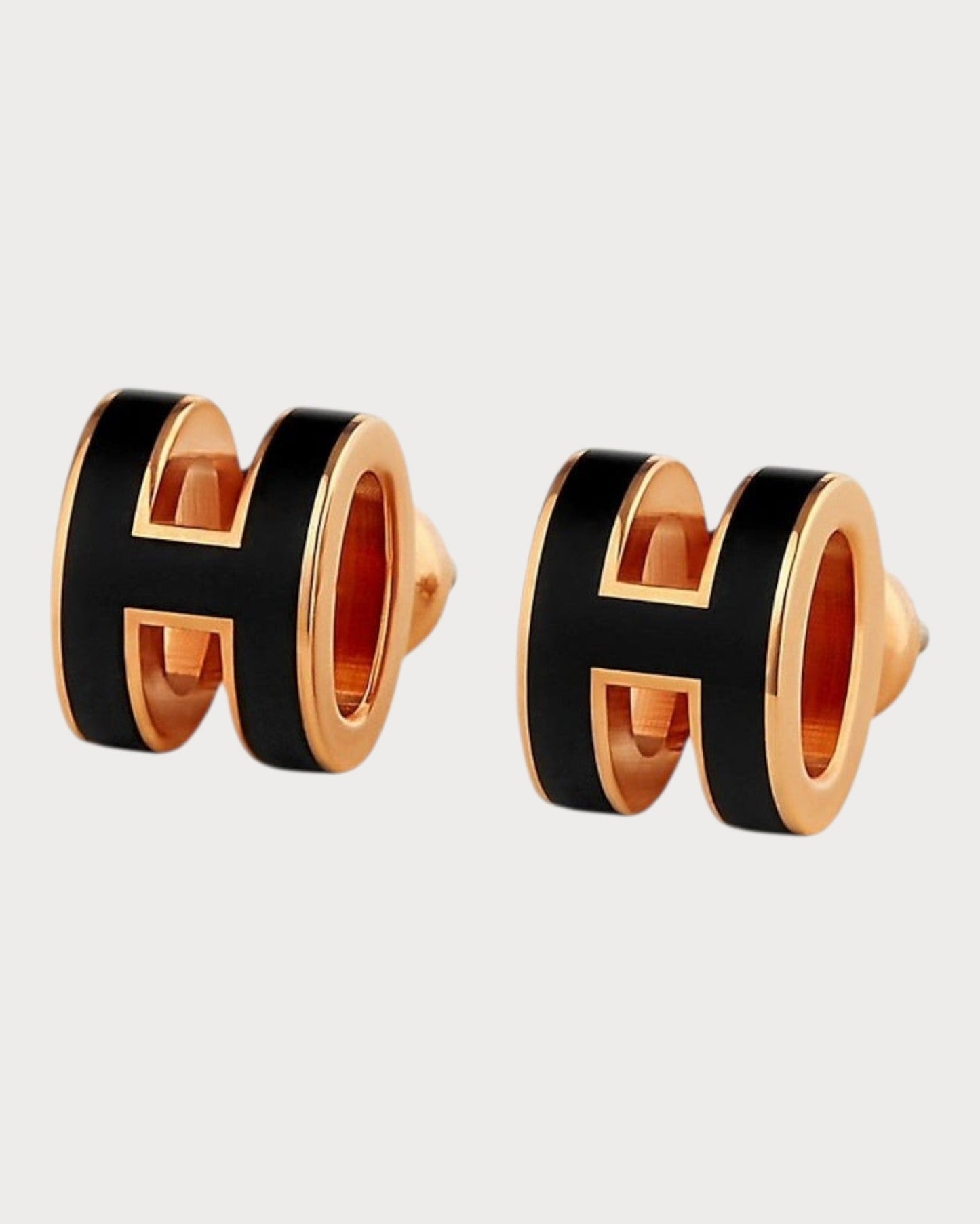 HERMES Rose Gold Pop H Earrings Metal(Mini/Many)