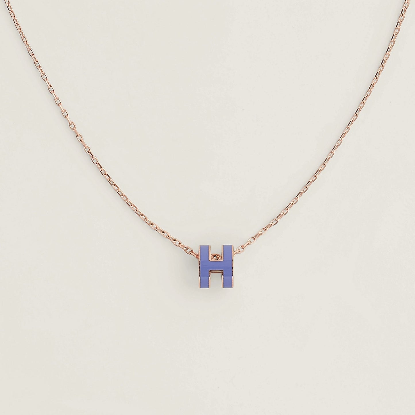 HERMES Rose Gold Pop H Necklace Metal(Many)