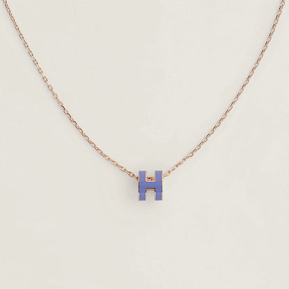 HERMES Rose Gold Pop H Necklace Metal(Many)