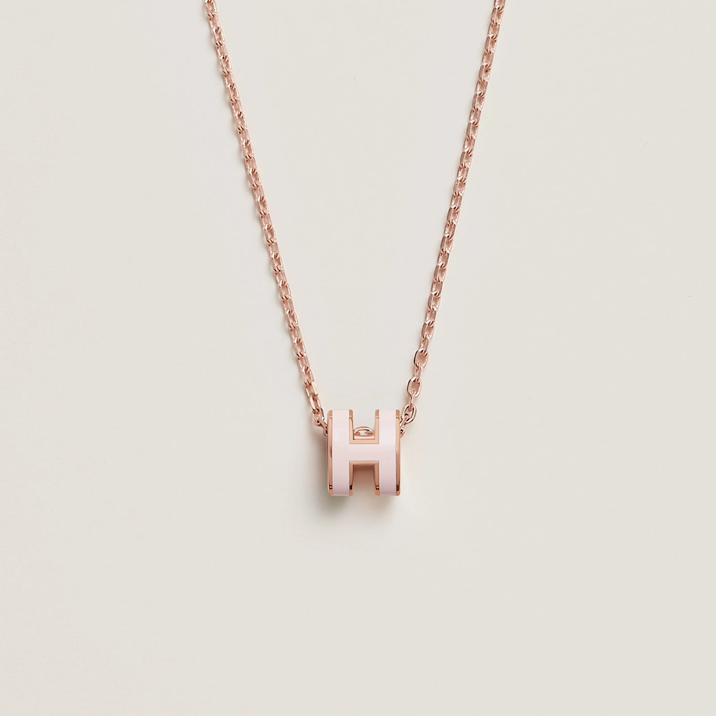 HERMES Rose Gold Pop H Necklace Metal(Many)
