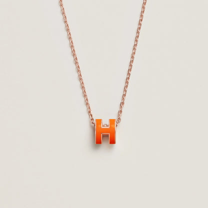 HERMES Rose Gold Pop H Necklace Metal(Many)