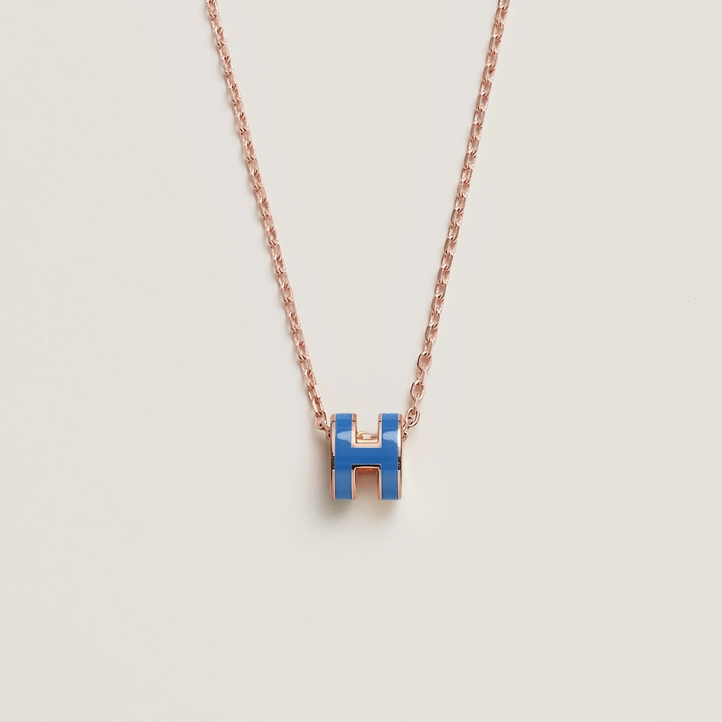 HERMES Rose Gold Pop H Necklace Metal(Many)