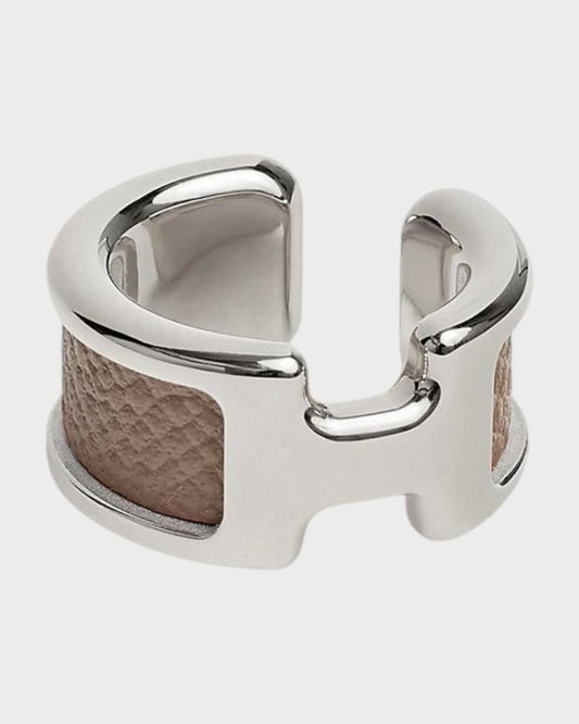 HERMES Olympe Ear Cuff Calfskin(Many/Silver)