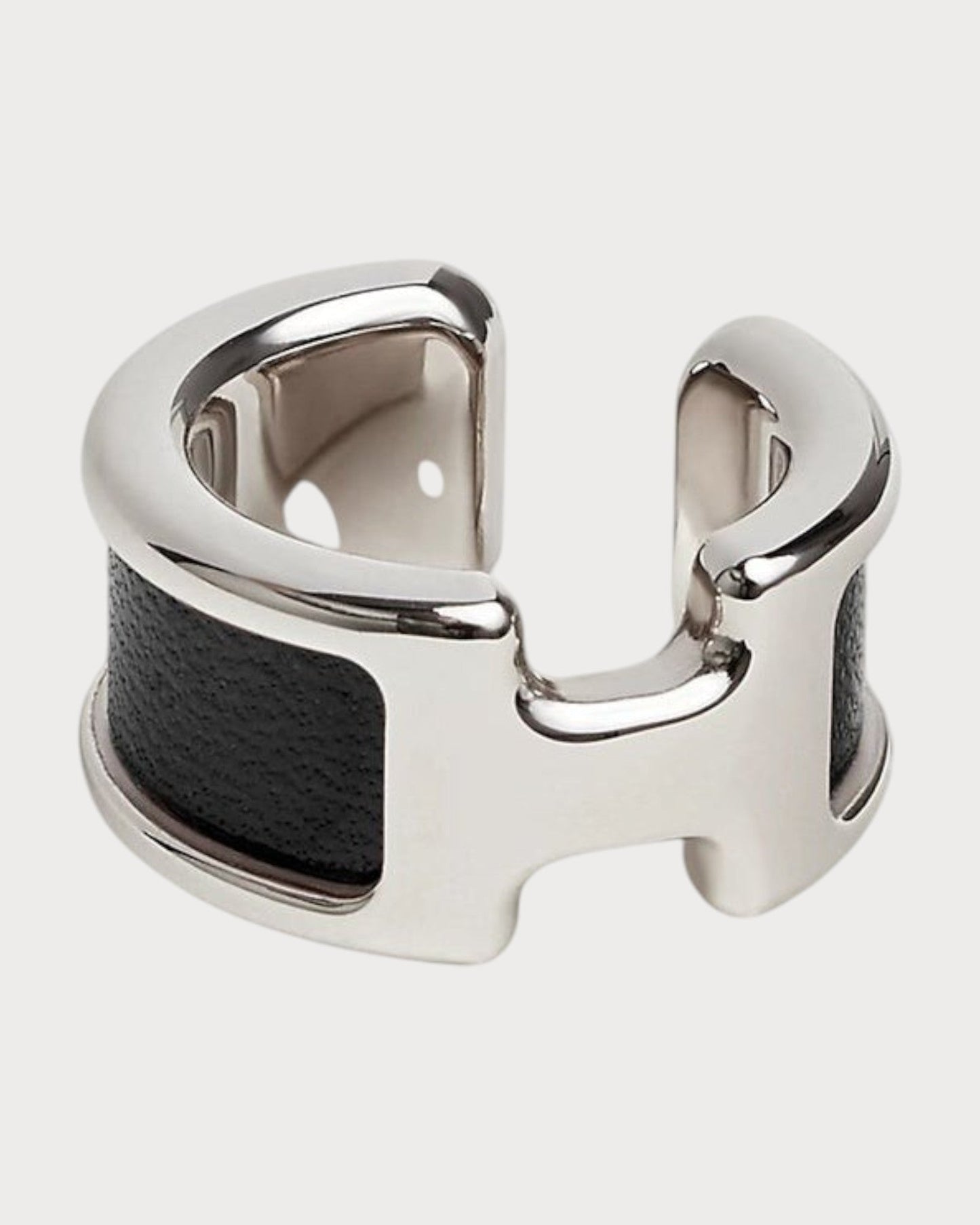 HERMES Olympe Ear Cuff Calfskin(Many/Silver)