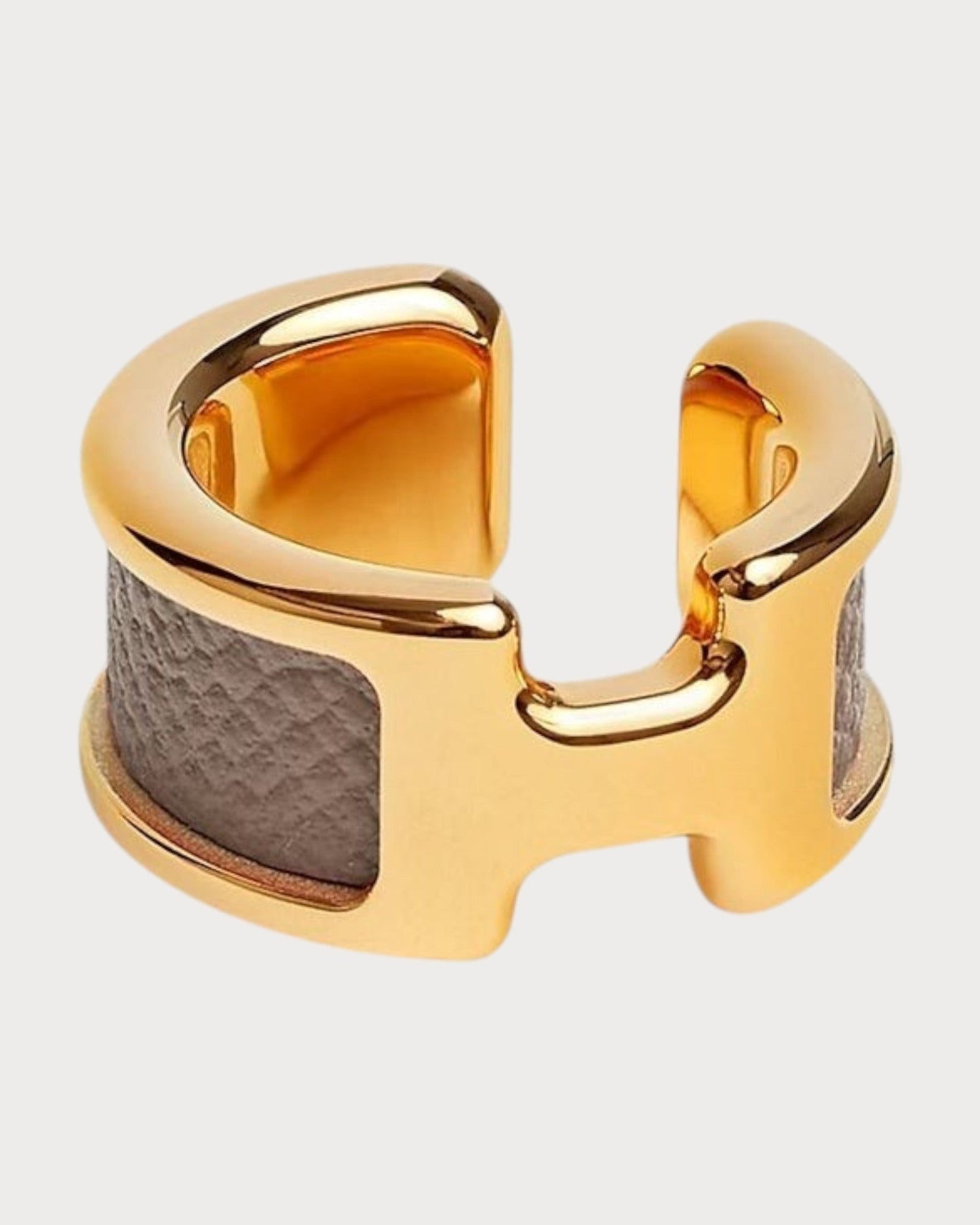 HERMES Olympe Ear Cuff Calfskin(Many/Gold)