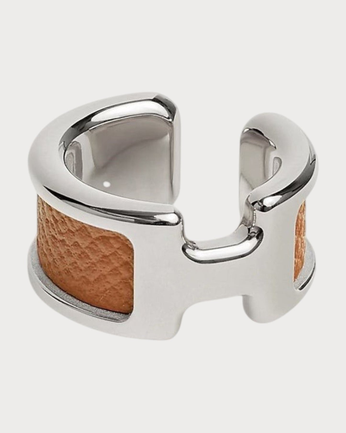 HERMES Olympe Ear Cuff Calfskin(Many/Silver)