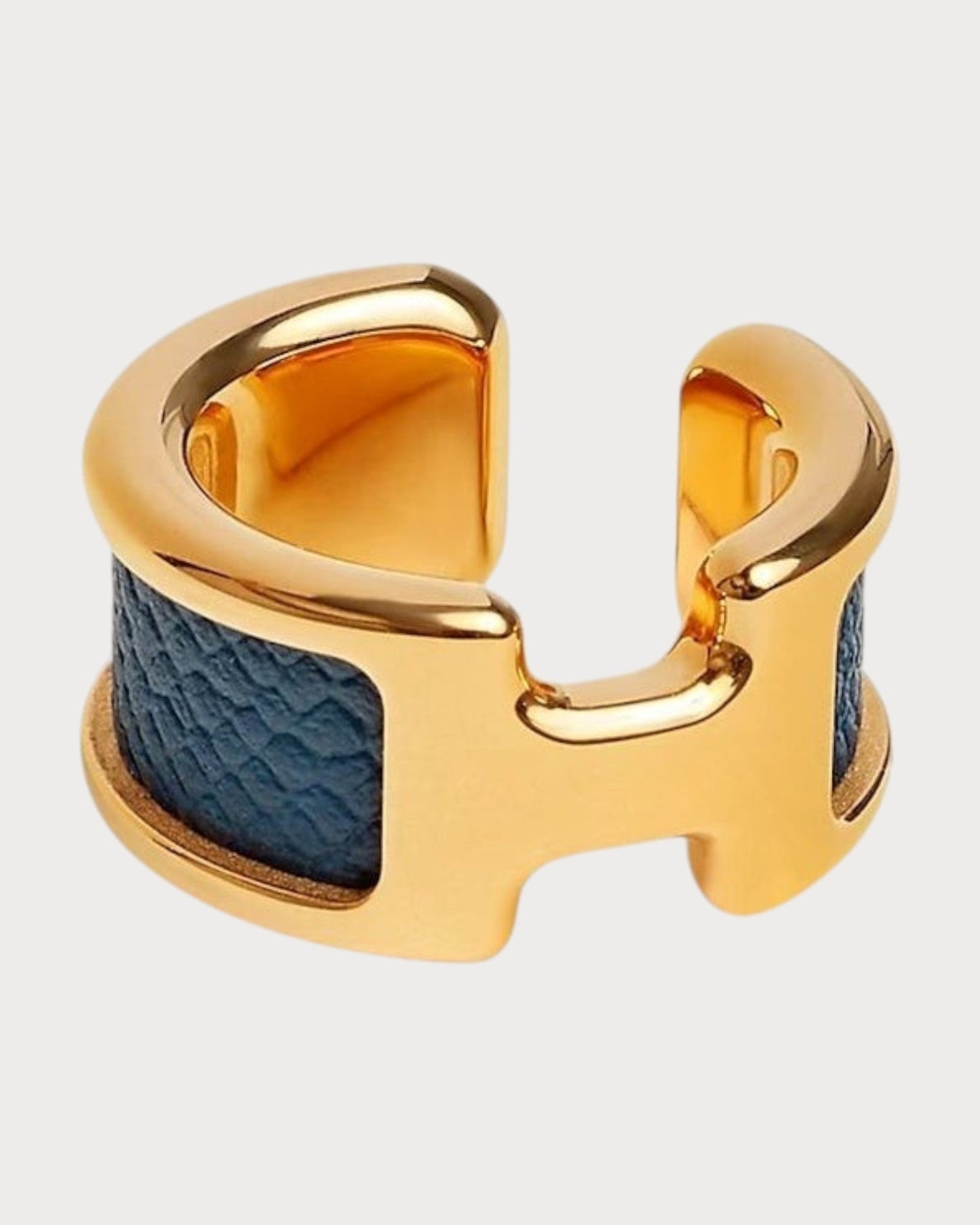 HERMES Olympe Ear Cuff Calfskin(Many/Gold)