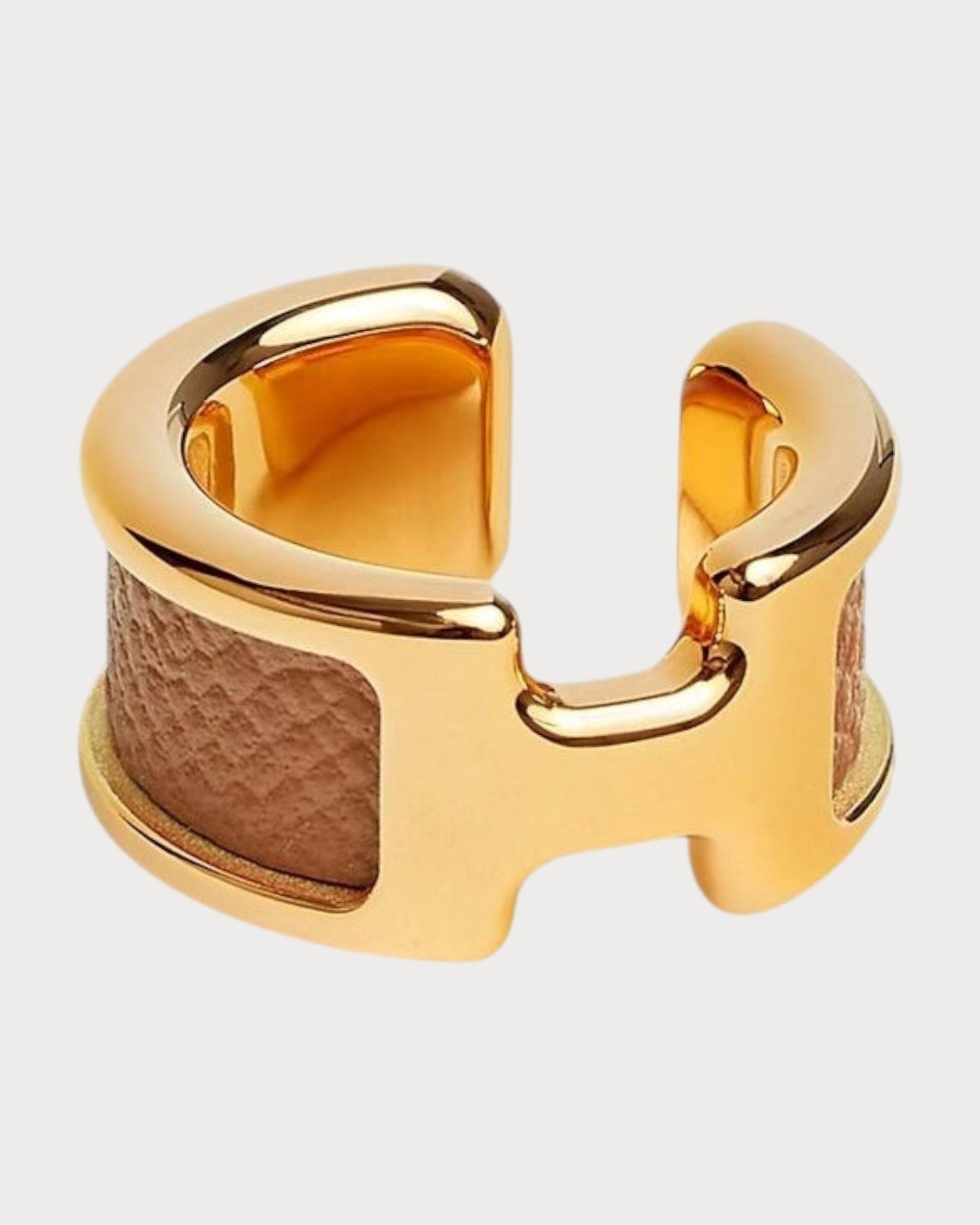HERMES Olympe Ear Cuff Calfskin(Many/Gold)