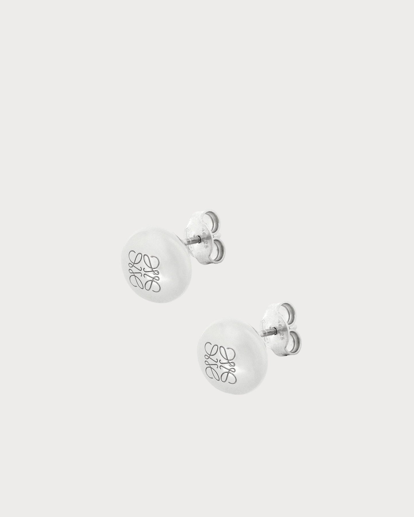 LOEWE Anagram Pebble Stud Earrings in Sterling Silver(2 Colors)