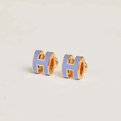 HERMES Gold Pop H Earrings Metal(Many/Gold)