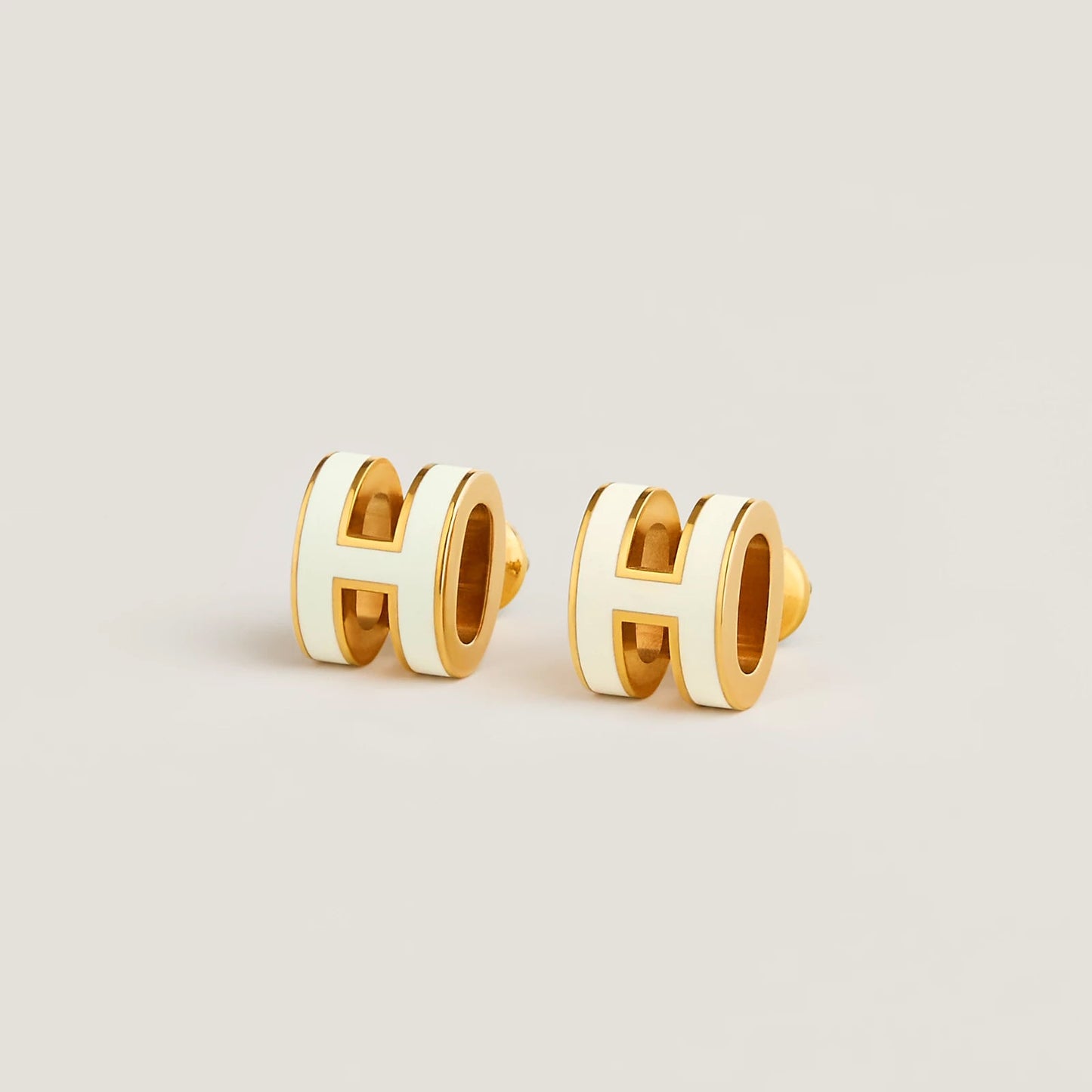 HERMES Gold Pop H Earrings Metal(Many/Gold)