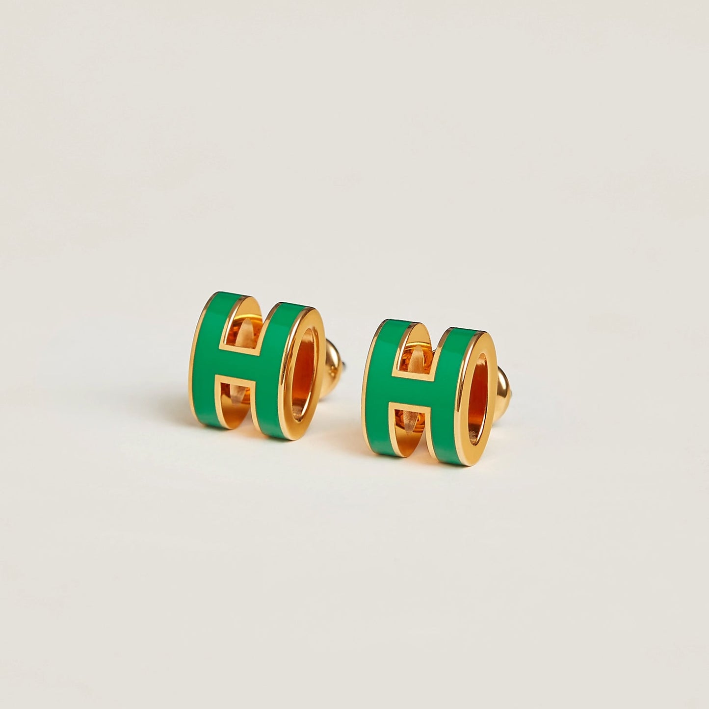 HERMES Gold Pop H Earrings Metal(Many/Gold)